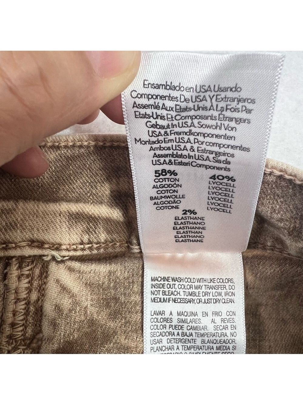 MOTHER Wide Leg Jeans The Swiss Army Desperado Heel Jeans in Tan Sz 28 NWT - Picture 15 of 16